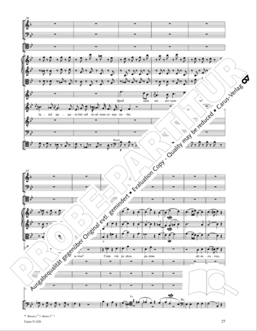 Missa longa in C major (Missa longa in C) 4-Part scores gallery preview page 39