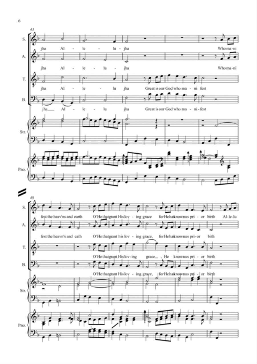 The Departed (Oratorio) mov 7 Allelujha Small Ensemble scores gallery preview page 6