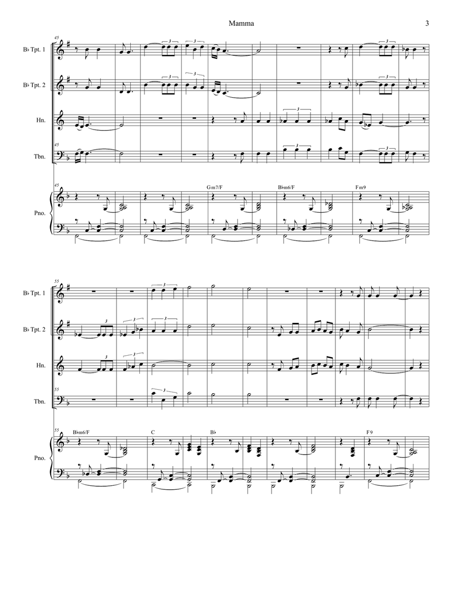Mama (mamma) Brass Ensemble scores gallery preview page 3