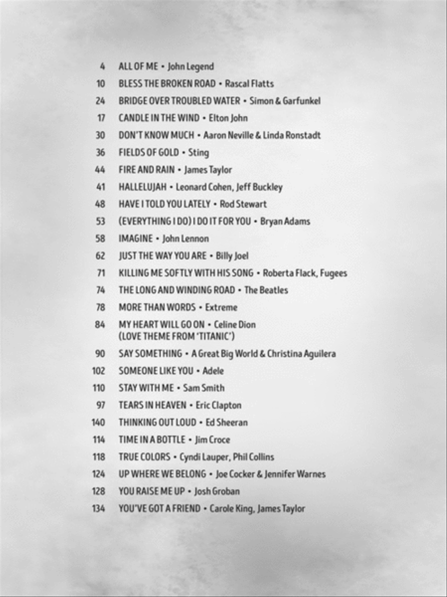 Beautiful Ballads Piano, Vocal, Guitar scores gallery preview page 2