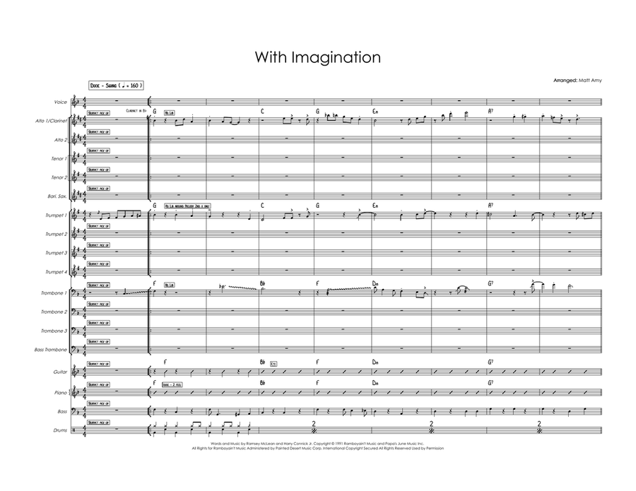 With Imagination I'll Get There Jazz Ensemble scores gallery preview page 1