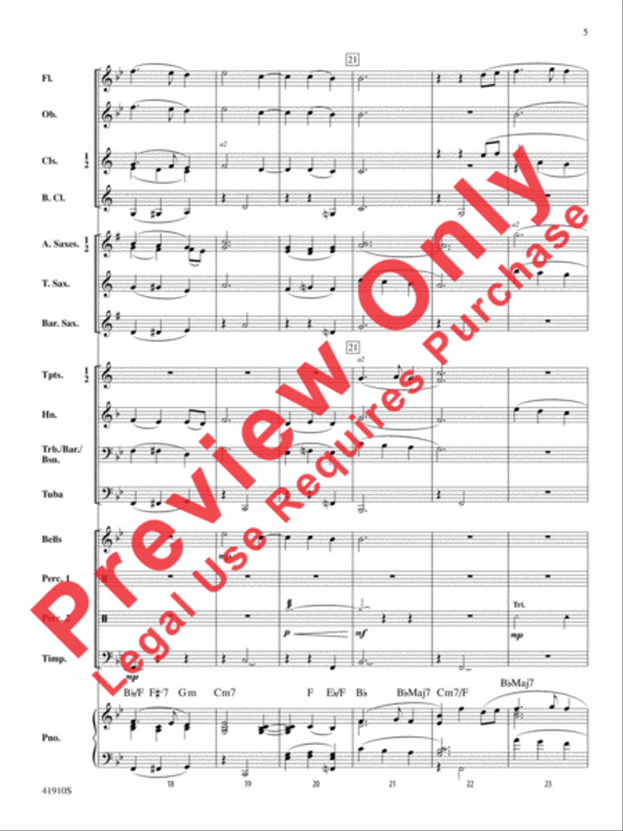 The Spirit of Thanksgiving Concert Band scores gallery preview page 6