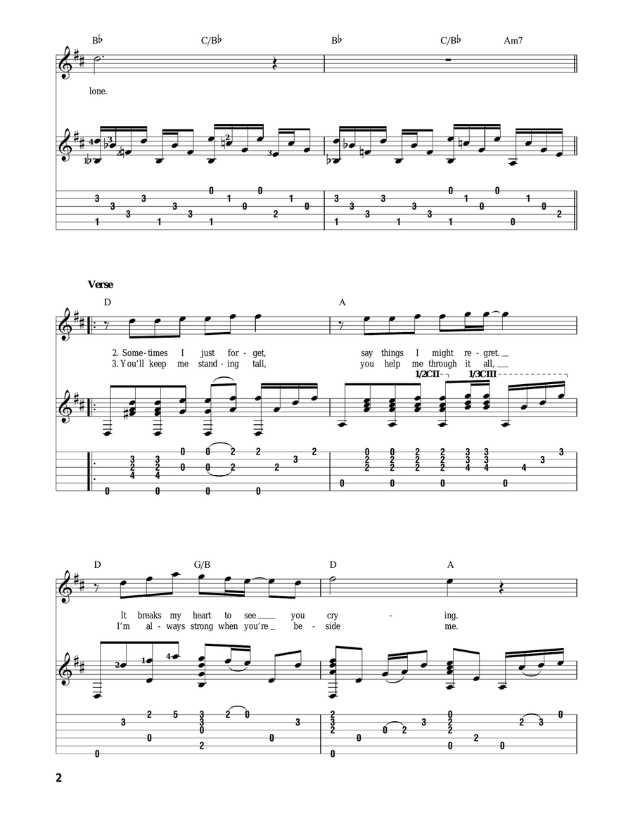 Glory Of Love Acoustic Guitar scores gallery preview page 2