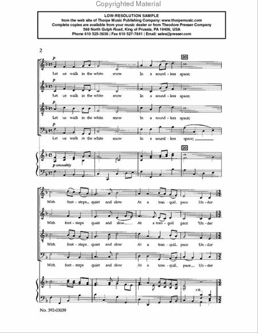 Four Easy Songs 4-Part scores gallery preview page 3