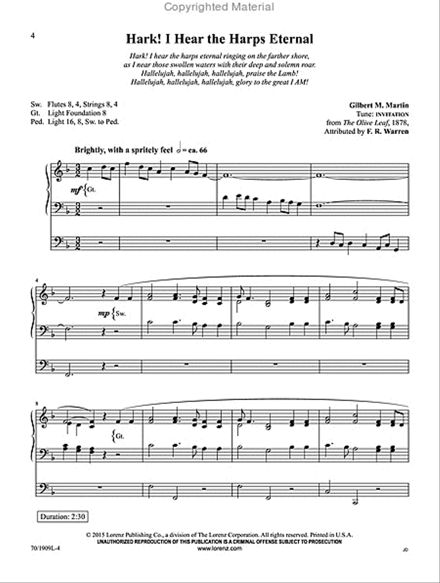Hark! I Hear the Harps Eternal Harp scores gallery preview page 2