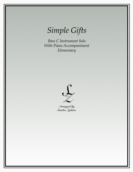 Simple Gifts (bass C instrument solo) image number null