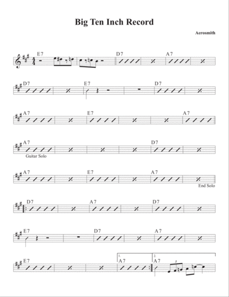 Big Ten Inch Record Big Ten Inch Record Piano, Vocal, Guitar scores gallery preview page 1