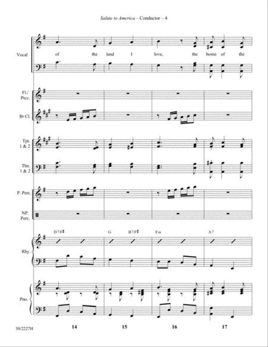 Salute to America - Instrumental Score and Parts Clarinet scores gallery preview page 5
