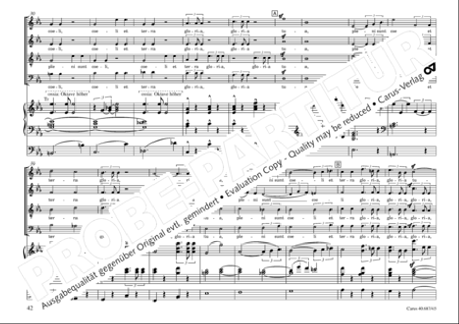 Missa sacra C Minor 4-Part scores gallery preview page 43