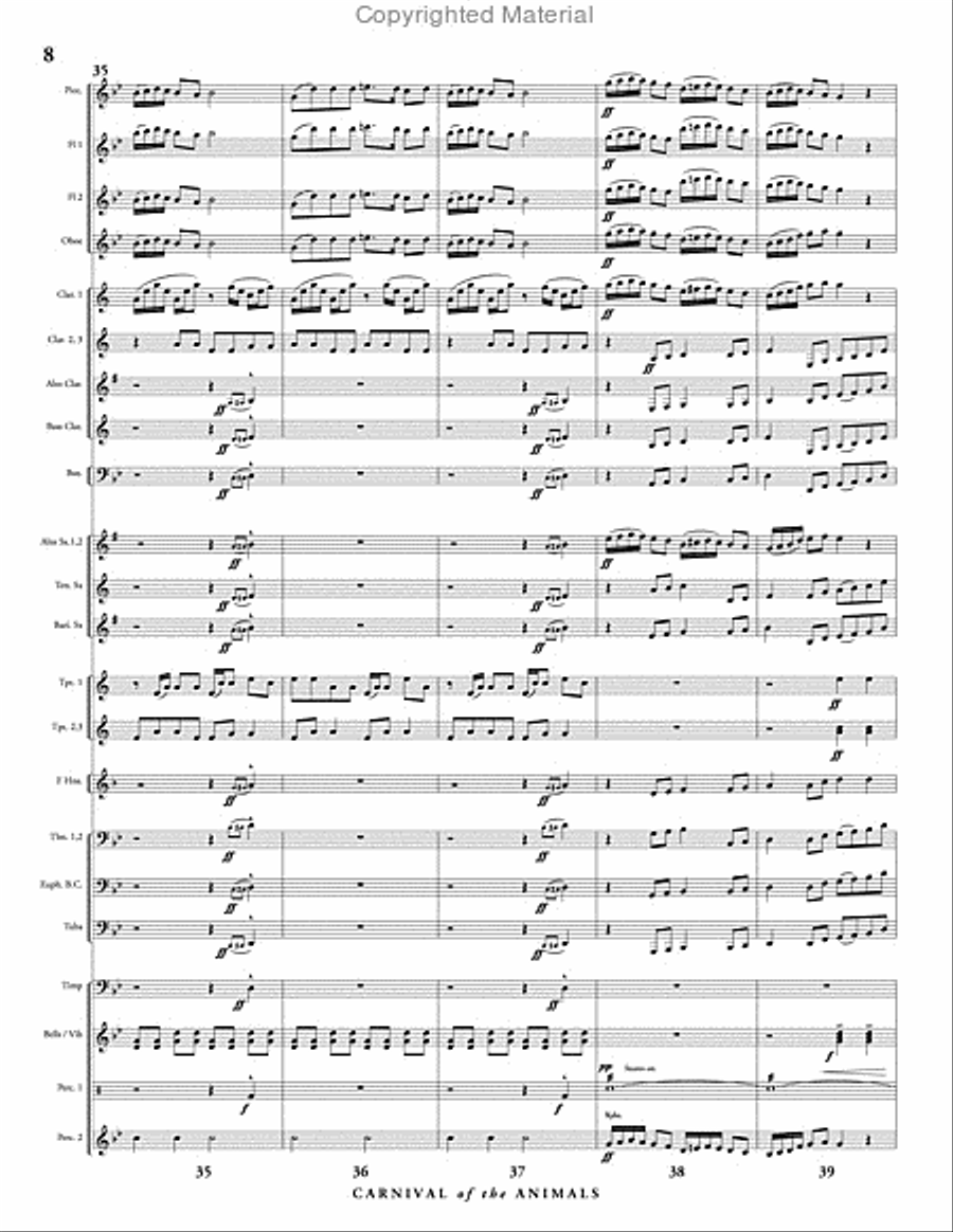 Carnival of the Animals Carnival of the Animals Concert Band scores gallery preview page 9