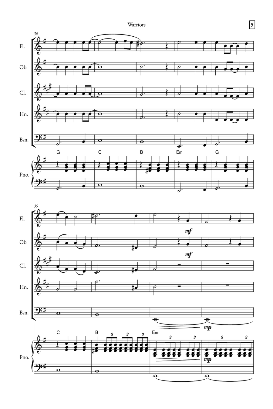Warriors Small Ensemble scores gallery preview page 5