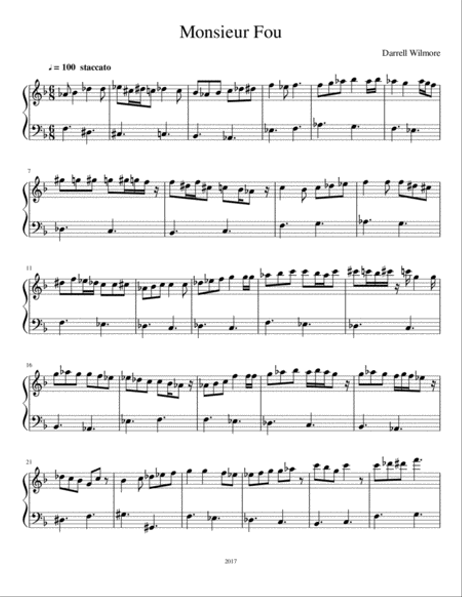 Monsieur Fou Small Ensemble scores gallery preview page 1