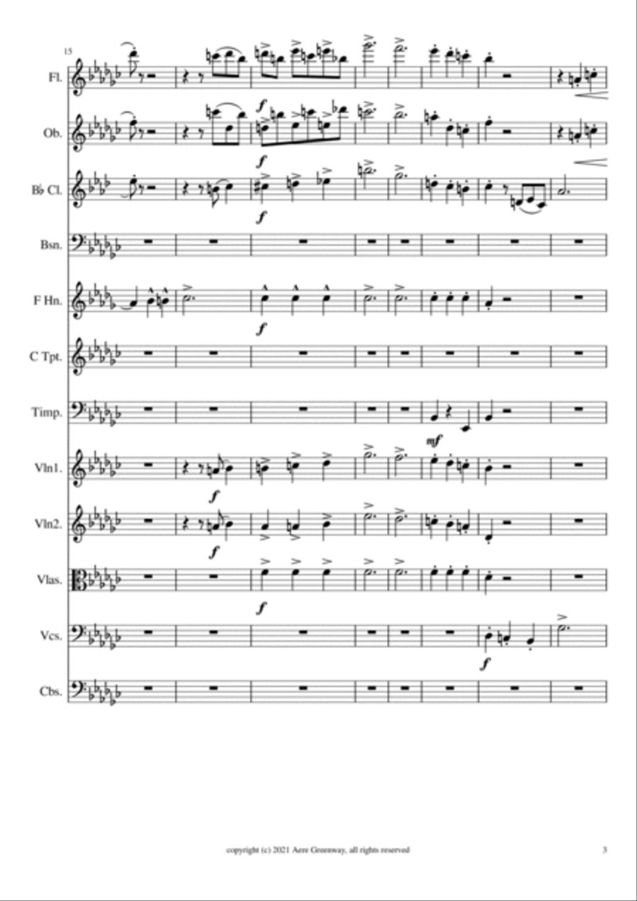 Brahms Scherzo, opus 4, for Orchestra Full Orchestra scores gallery preview page 4