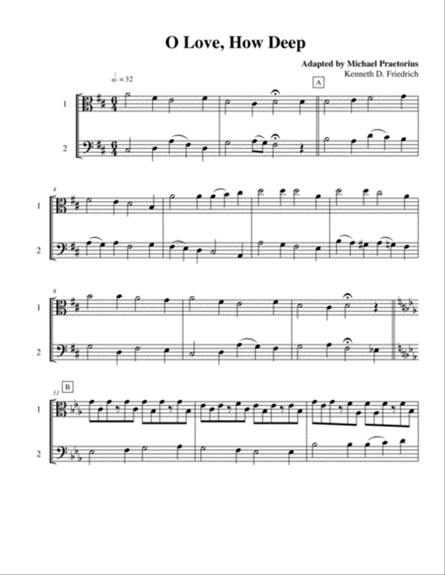 Ten Selected Hymns for the Performing Duet, Vol. 7 - viola and cello String Duet scores gallery preview page 3