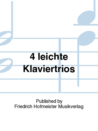 Book cover for 4 leichte Klaviertrios