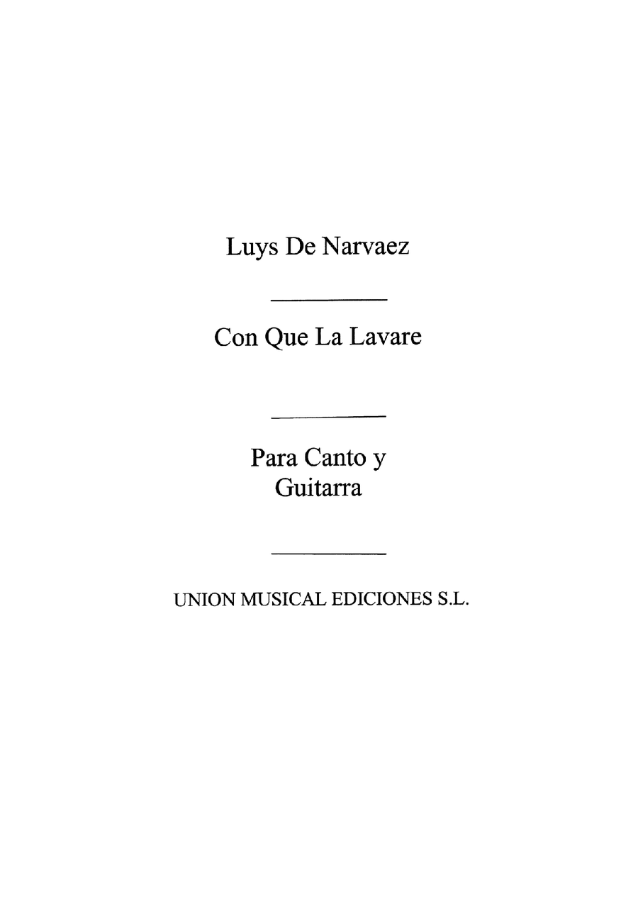 Con Que Lavare (Azpiazu)