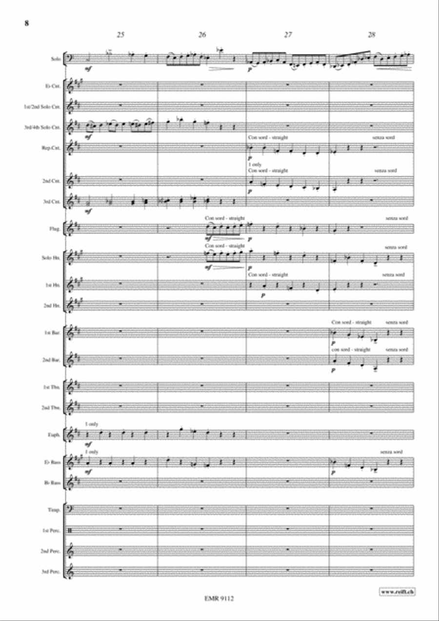 Allegro Maestoso Allegro Maestoso Brass Band scores gallery preview page 9