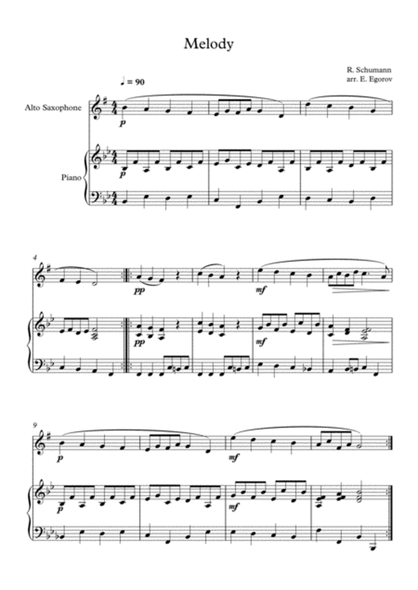 Melody, Robert Schumann, For Alto Saxophone & Piano image number null