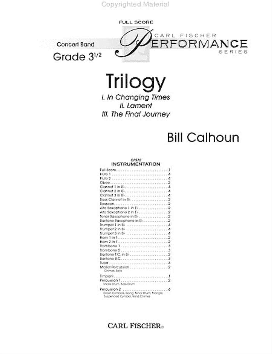 Trilogy Trilogy Concert Band scores gallery preview page 2