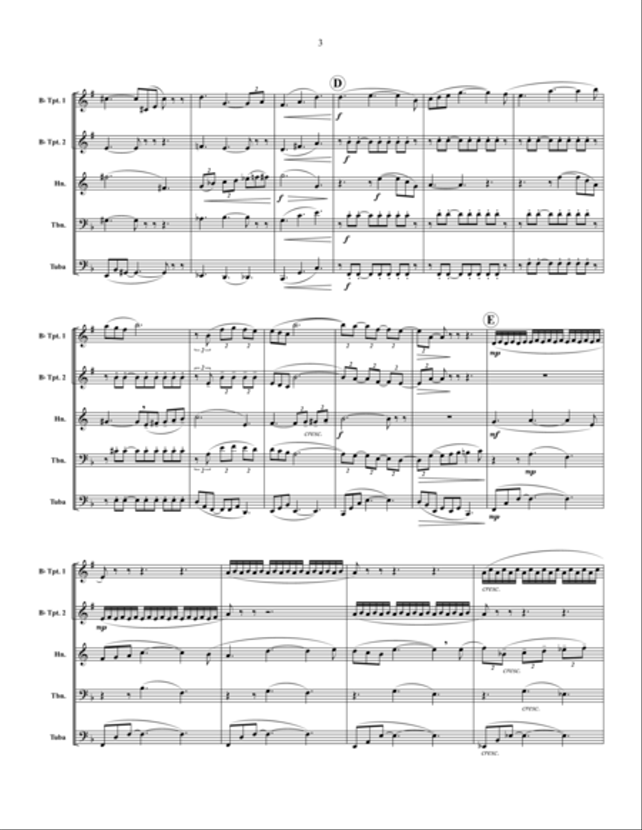 Nocturne Nocturne Brass Quintet scores gallery preview page 3