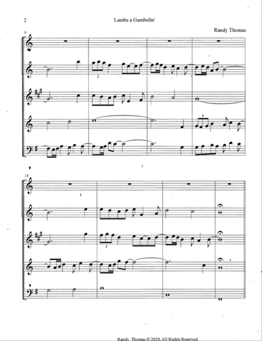 Gamboling Lambs Gamboling Lambs Woodwind Quintet scores gallery preview page 2