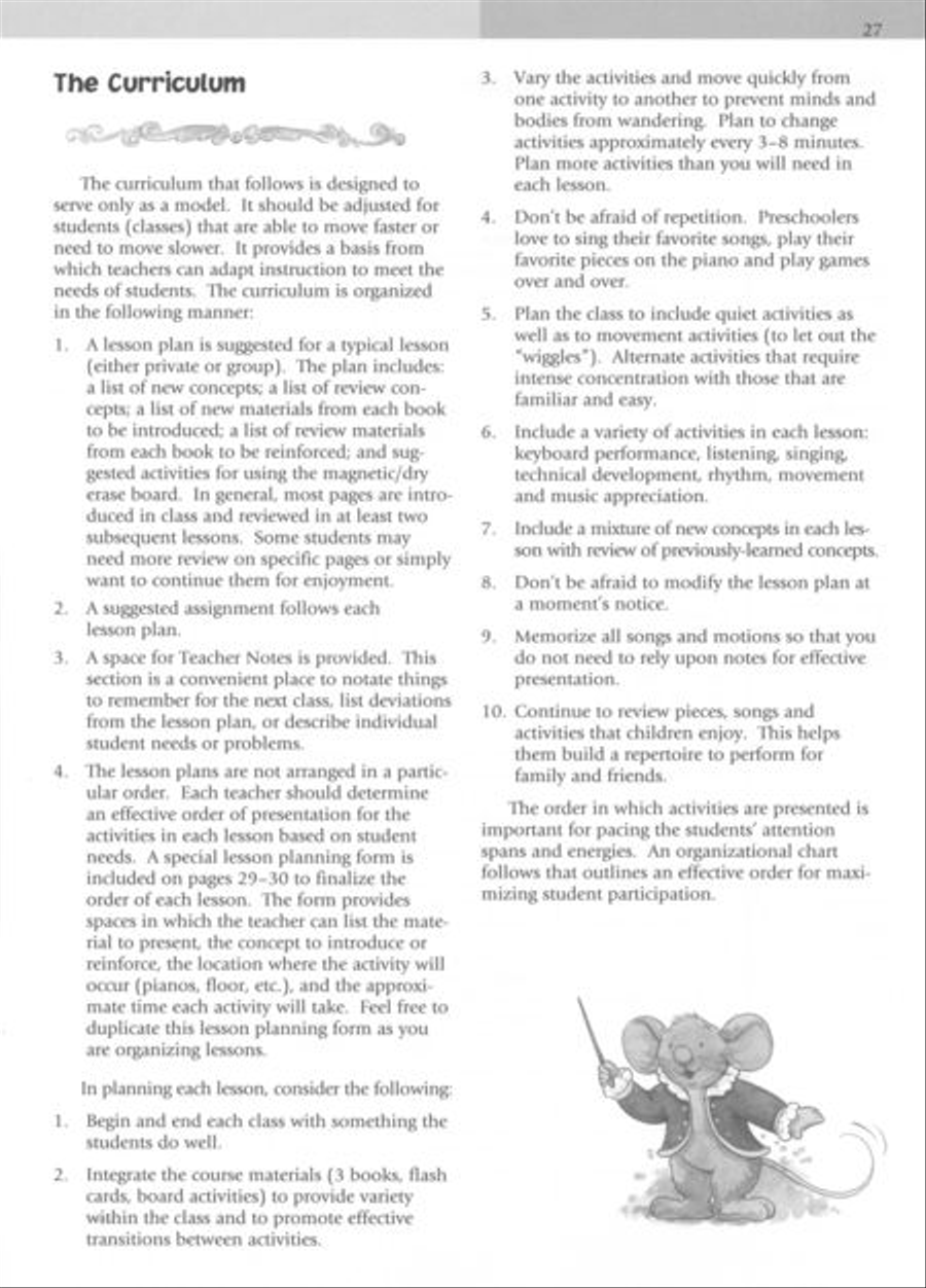 Music for Little Mozarts Teacher's Handbook, Book 3 & 4 Piano Method scores gallery preview page 2