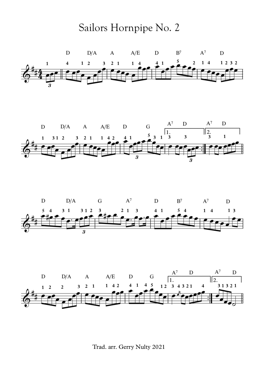 The Sailors Hornpipe No.2 Accordion scores gallery preview page 1