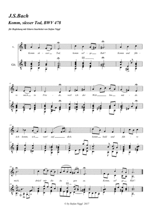 Komm, süsser Tod, BWV 478
