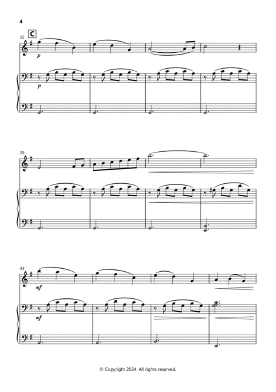 The Swan for Flute and Piano Chamber Music scores gallery preview page 4