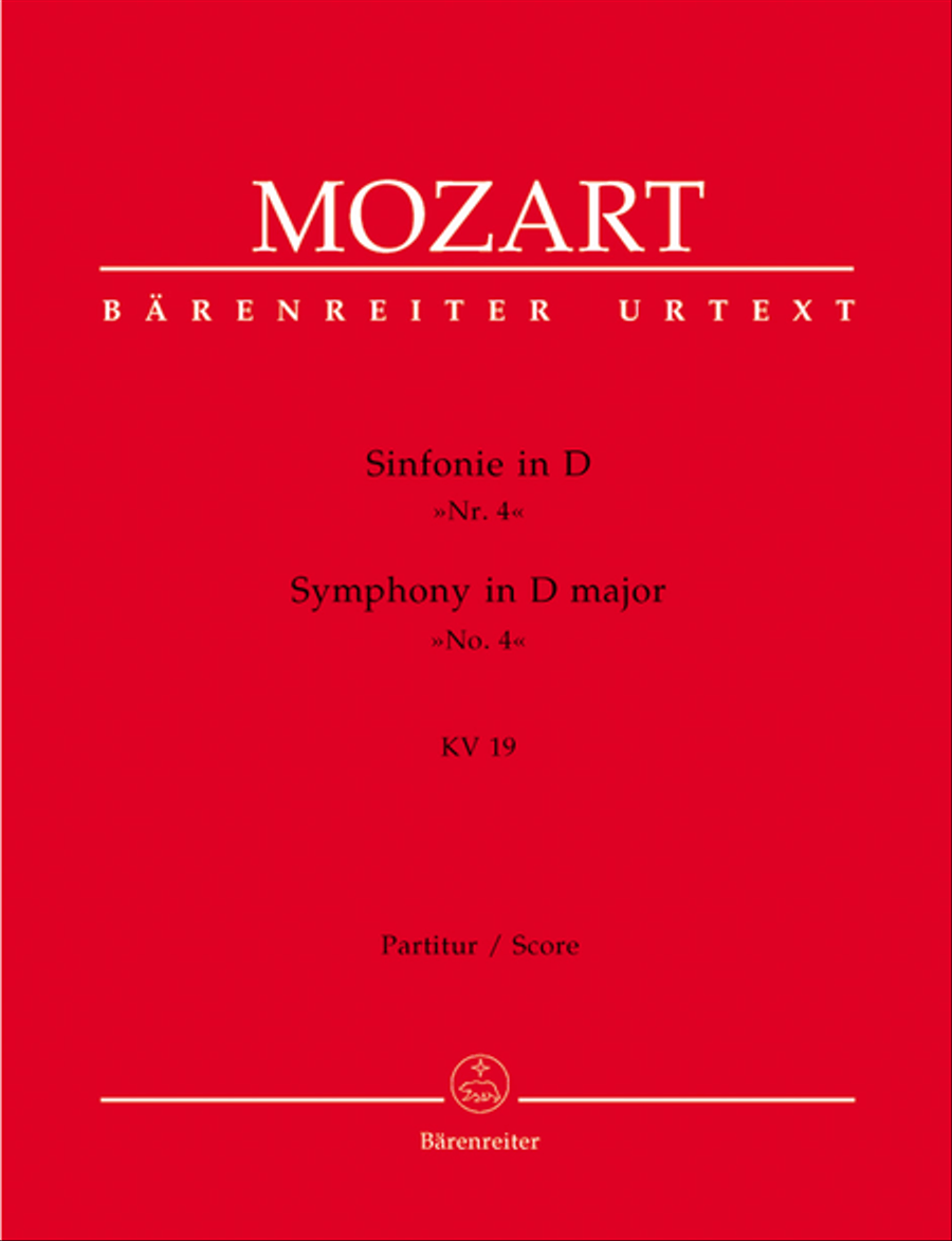 Symphony, No. 4 D major, KV 19