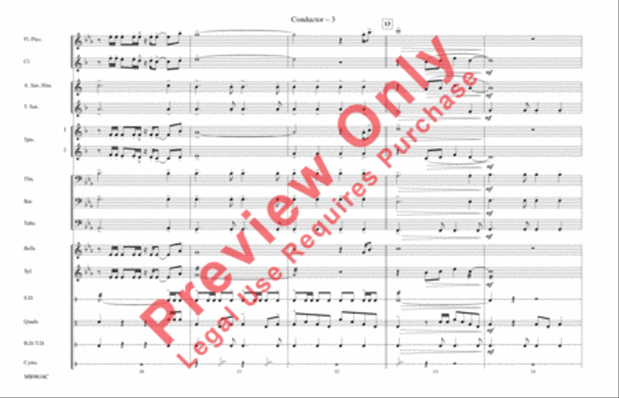 Gonna Fly Now (Theme from Rocky) Marching Band scores gallery preview page 4