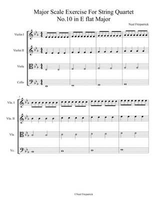 Major Scale Exercise For String Quartet No.10 in E flat Major