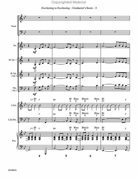 Everlasting to Everlasting - Brass and Rhythm Score and Parts