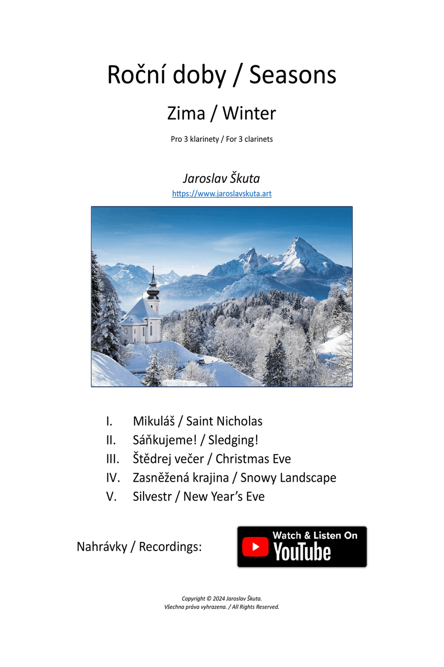 Seasons - Winter suite for 3 clarinets Woodwind Trio scores gallery preview page 1