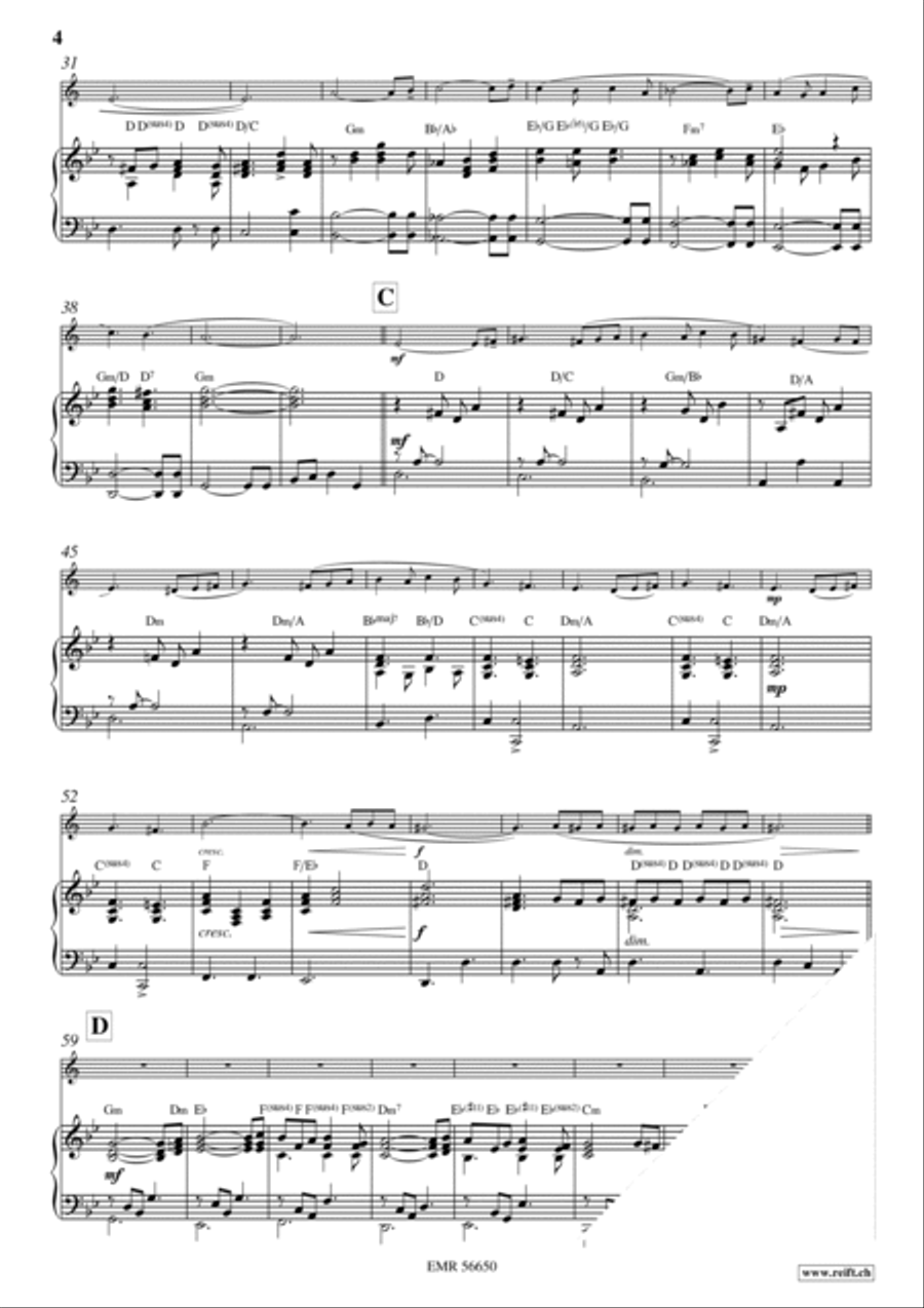 Pavane Bass Clarinet scores gallery preview page 5