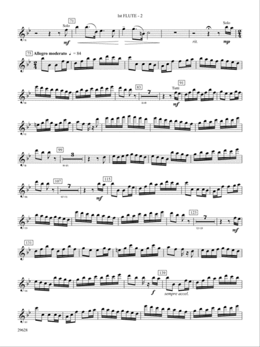 Fantasia on British Sea Songs: Flute Concert Band scores gallery preview page 2