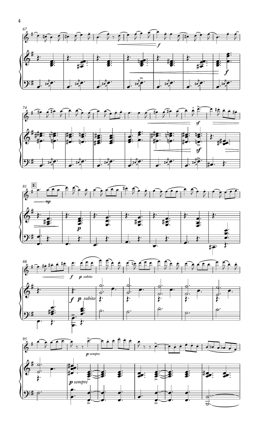 Saltarello for flute & piano Flute Solo scores gallery preview page 4