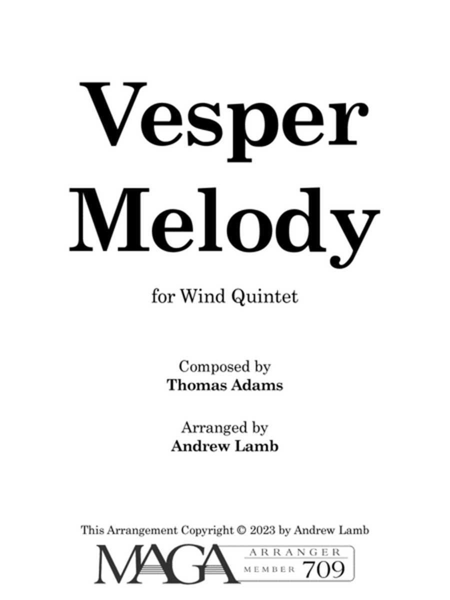 Vesper Melody (arr. for Wind Quintet) image number null