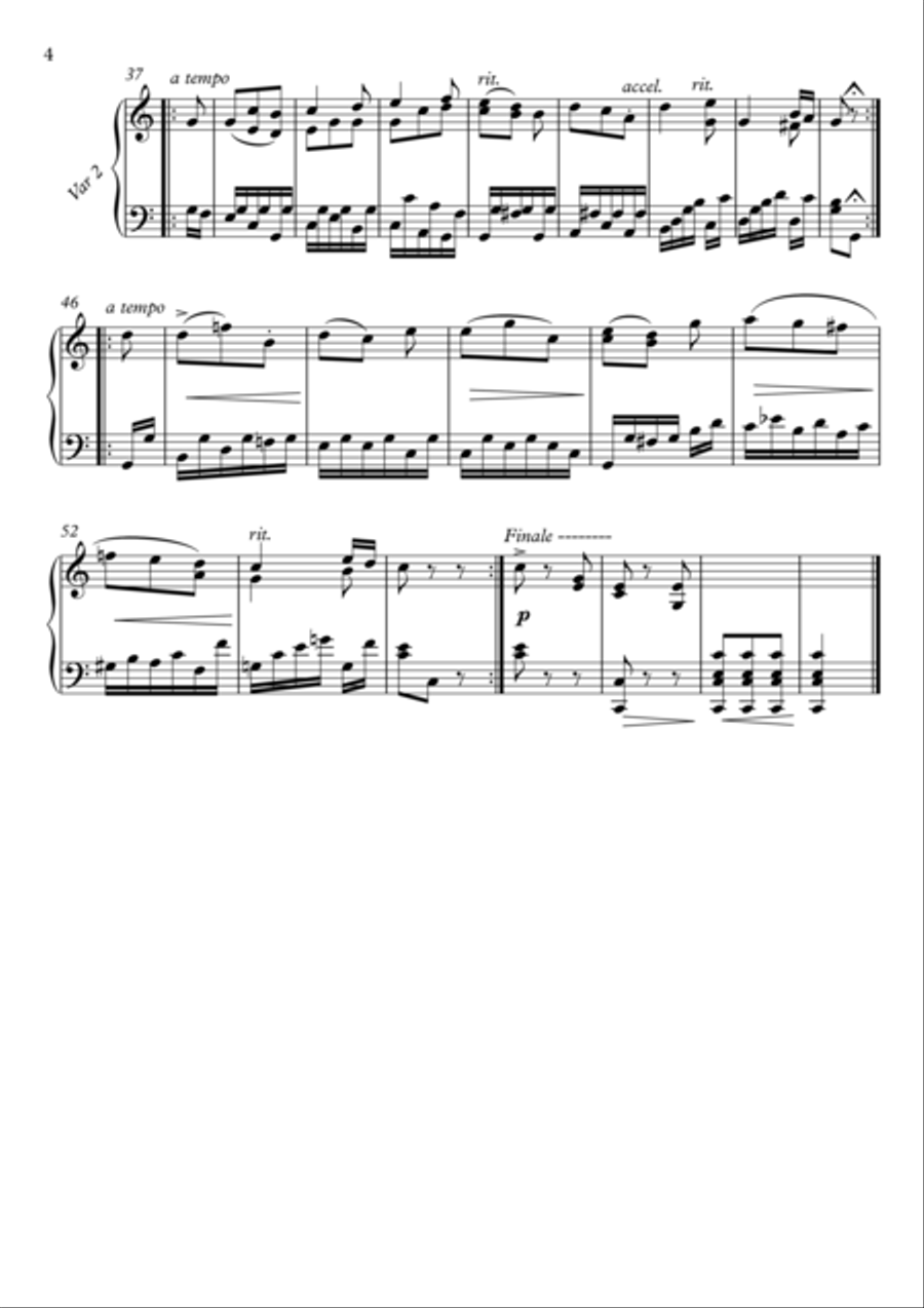 Mozart 12 short melodies Piano Solo scores gallery preview page 5