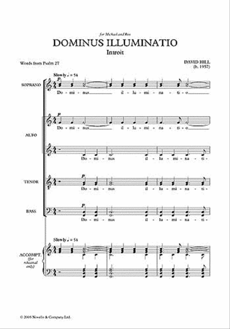 Dominus Illuminatio 4-Part scores gallery preview page 1