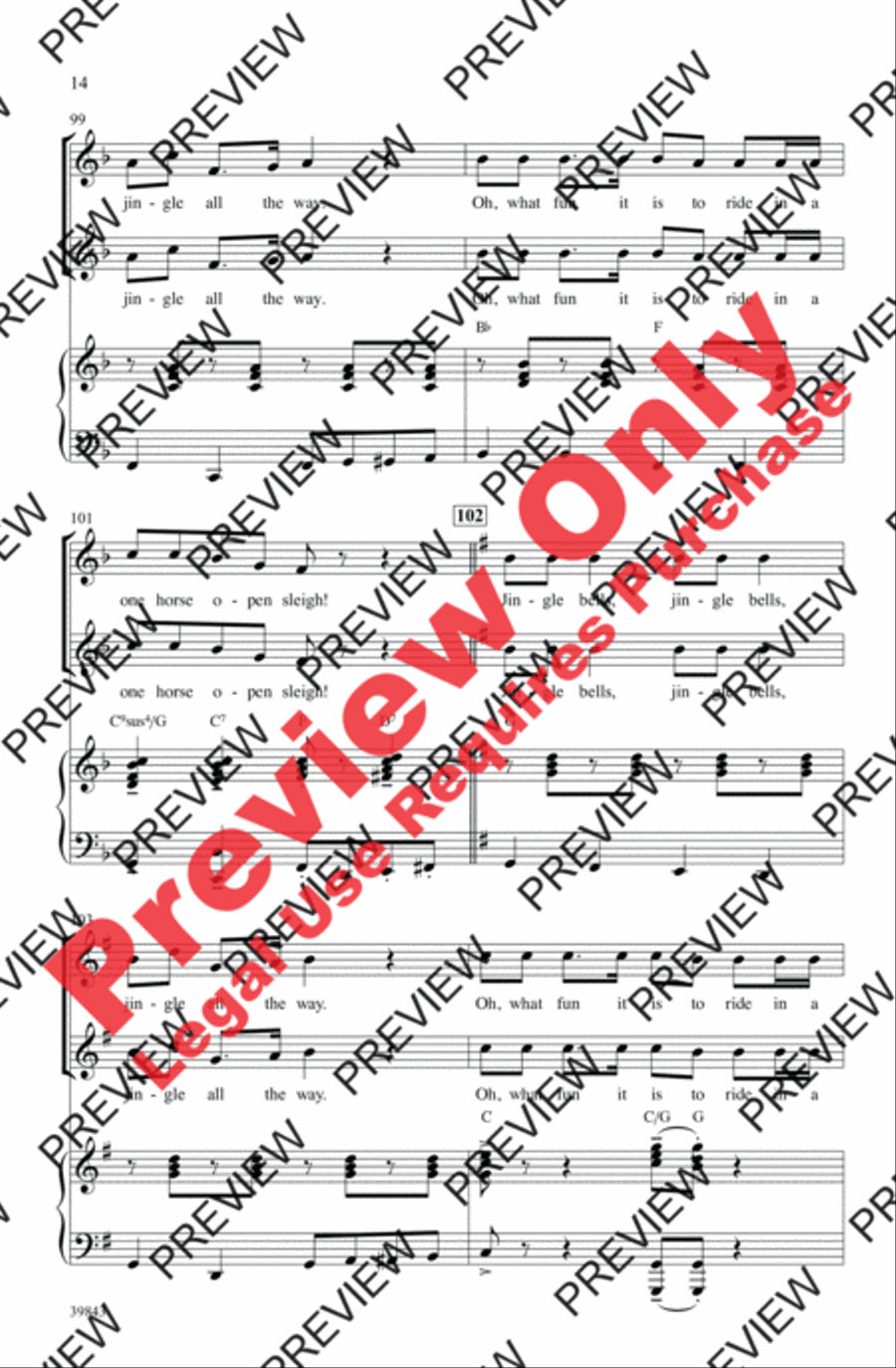 Jolly Jingle Christmas Medley 2-Part scores gallery preview page 33