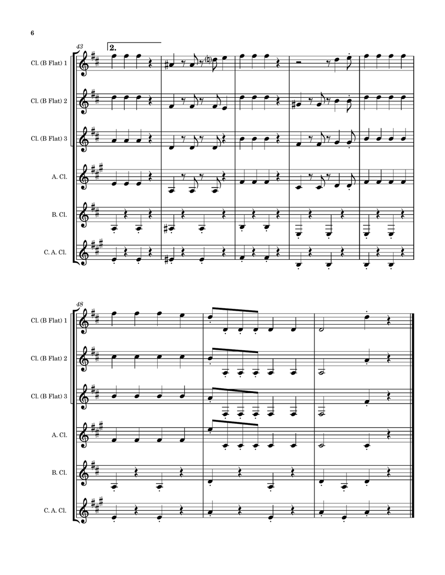Put On Your Sunday Clothes Woodwind Quintet scores gallery preview page 6
