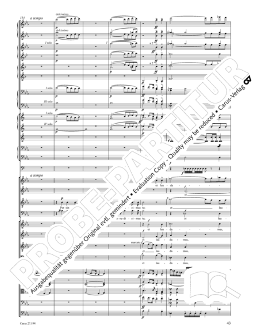 Te Deum Te Deum 4-Part scores gallery preview page 44
