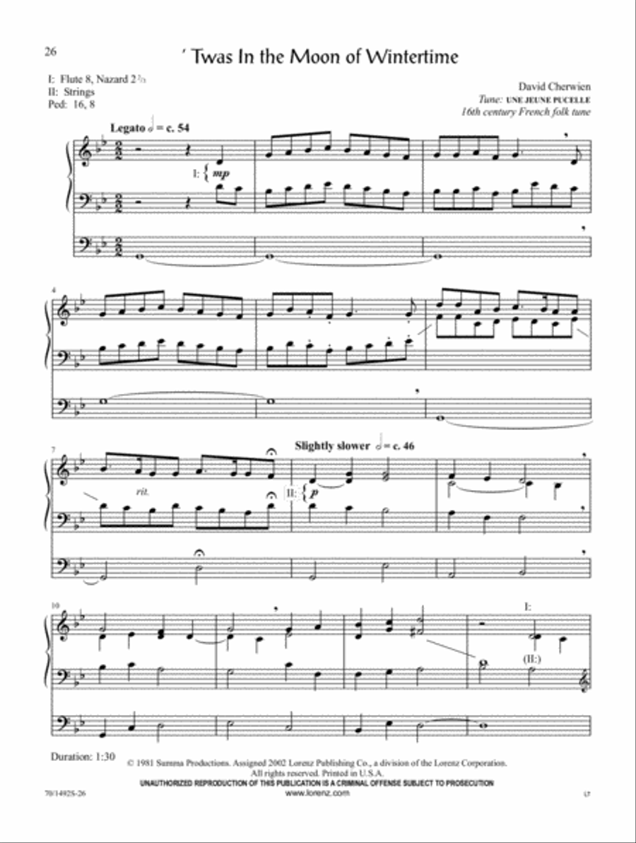 The David Cherwien Hymn Interpretation Series: Christmas, Volume 2 Organ Solo scores gallery preview page 10