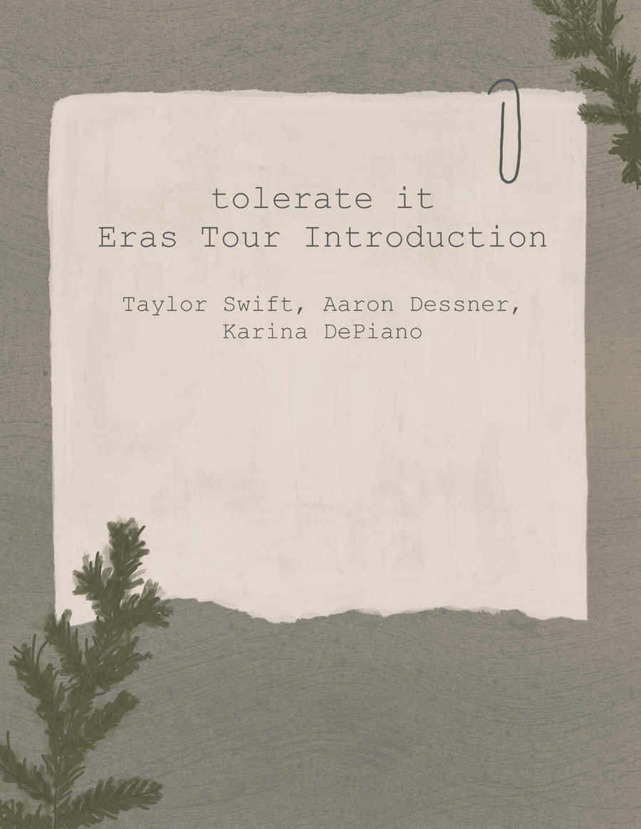Tolerate It Piano Solo scores gallery preview page 1