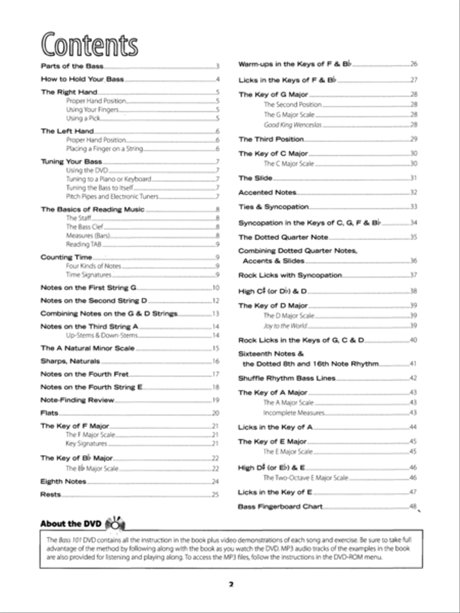 Bass 101 Bass 101 Bass Guitar scores gallery preview page 2