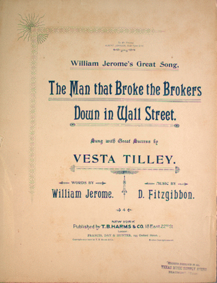 The Man That Broke the Brokers Down in Wall Street