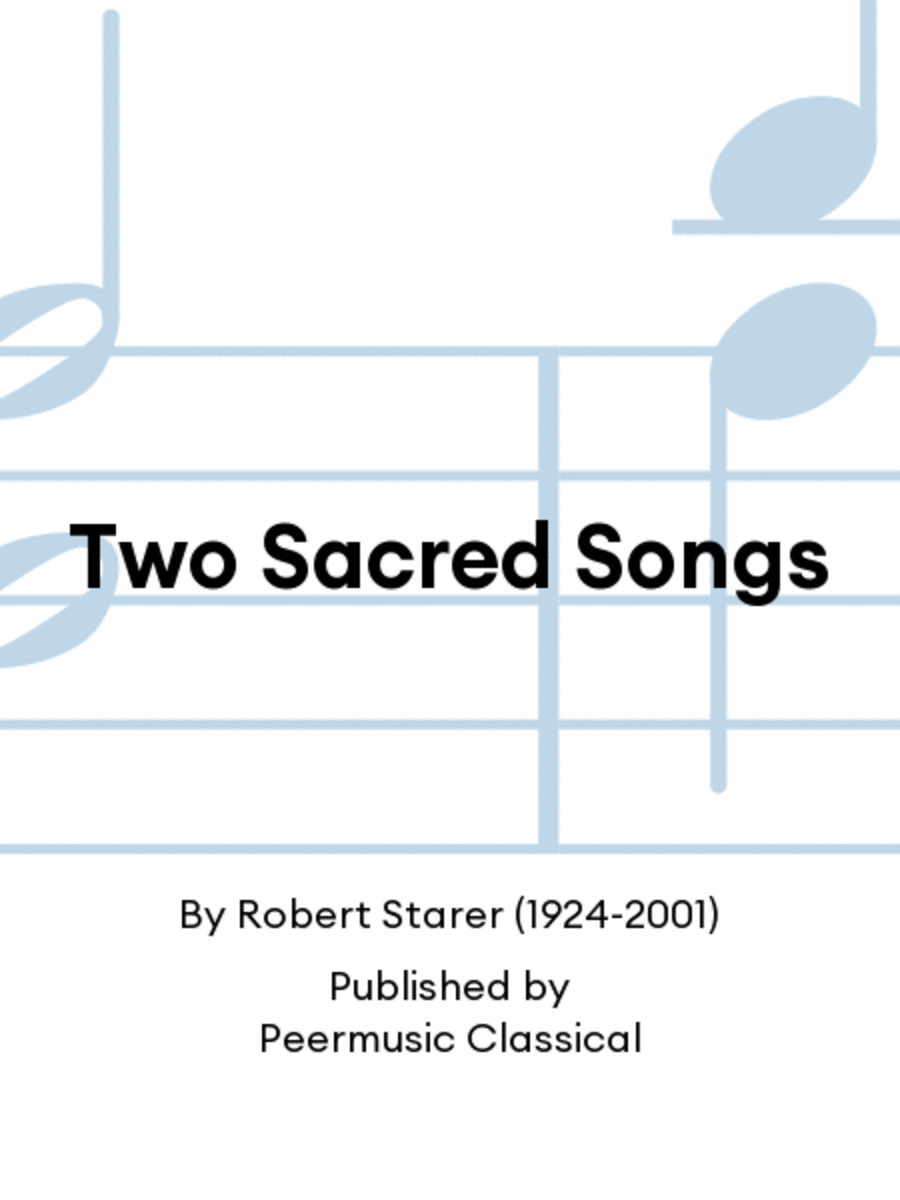 Two Sacred Songs Chamber Music scores gallery preview page 1