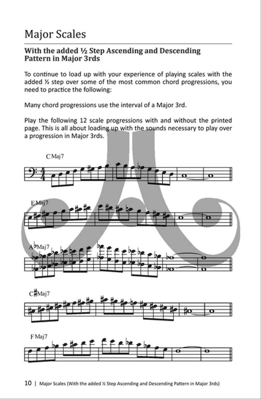 Bebop Scales: Jazz Scales And Patterns In All 12 Keys- Bass Clef Bass Clef Instrument scores gallery preview page 4