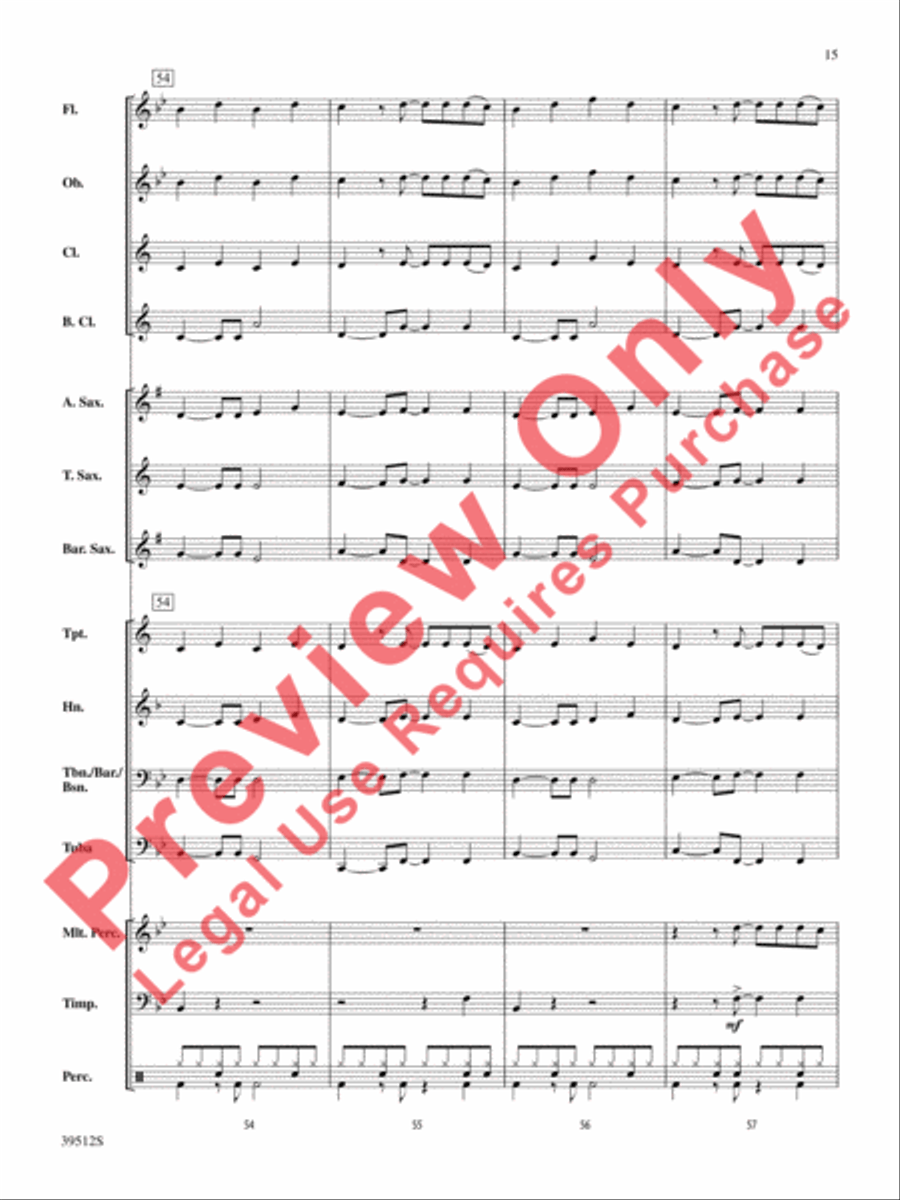 Dumb Love Concert Band scores gallery preview page 16